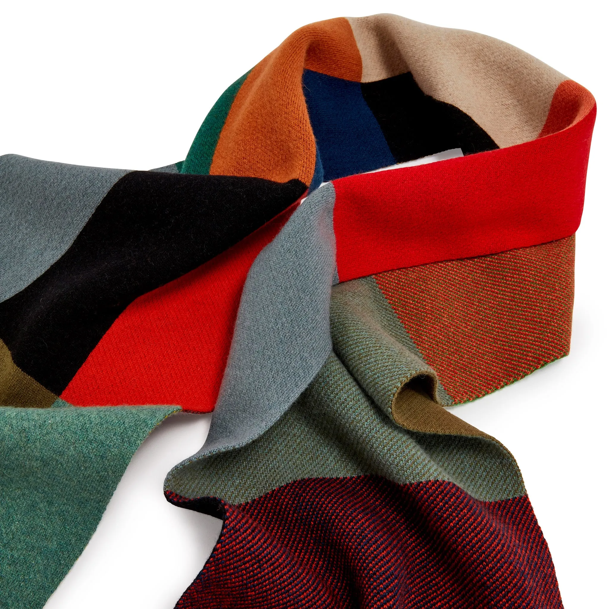Jo Gordon Multicolor Check Wool Scarf sold by Moma product image thumbnail 4
