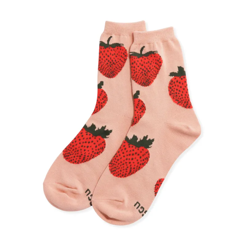 Baggu Crew Socks - Strawberry sold by Moma