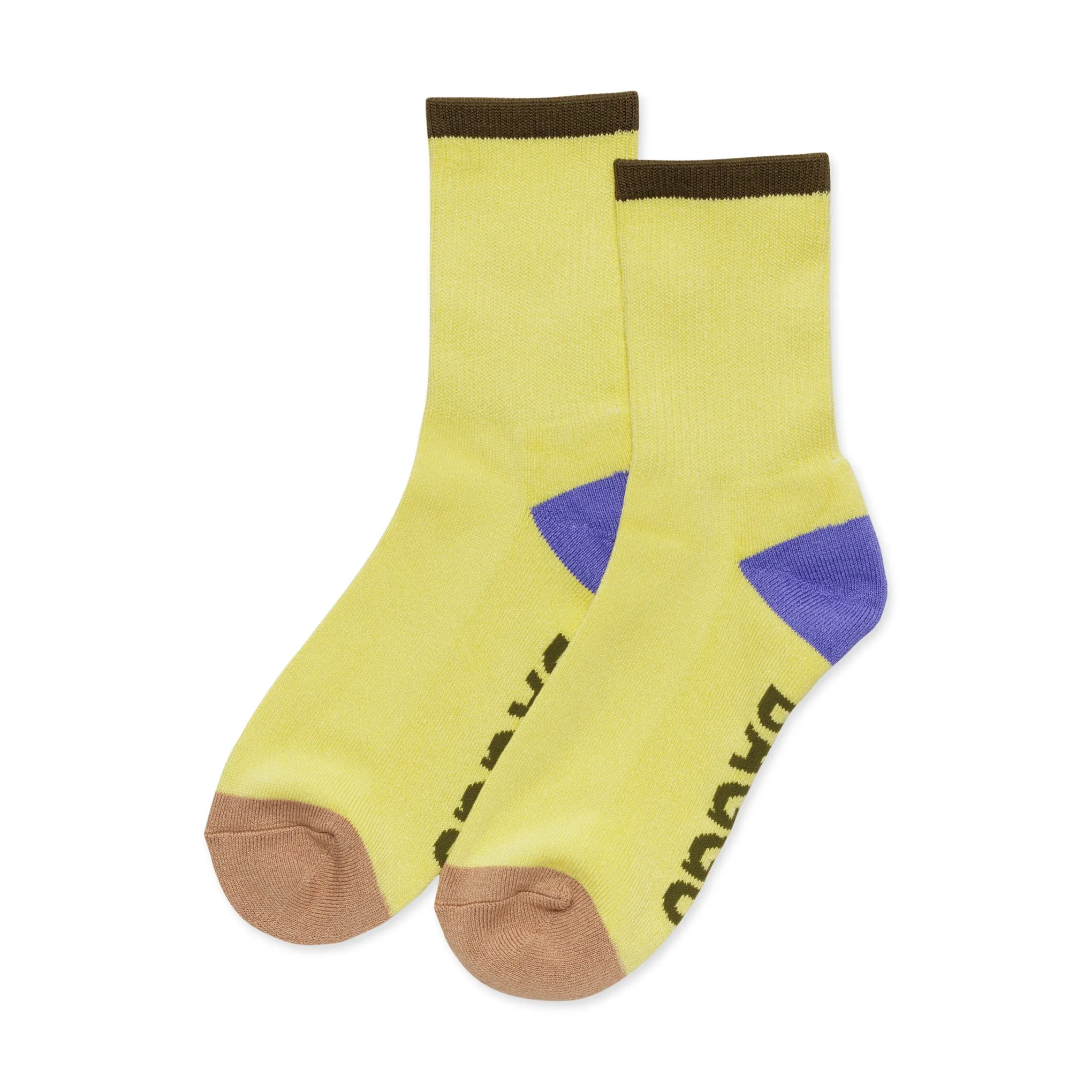 Baggu Ribbed Socks - Lemon Curd Mix sold by Moma