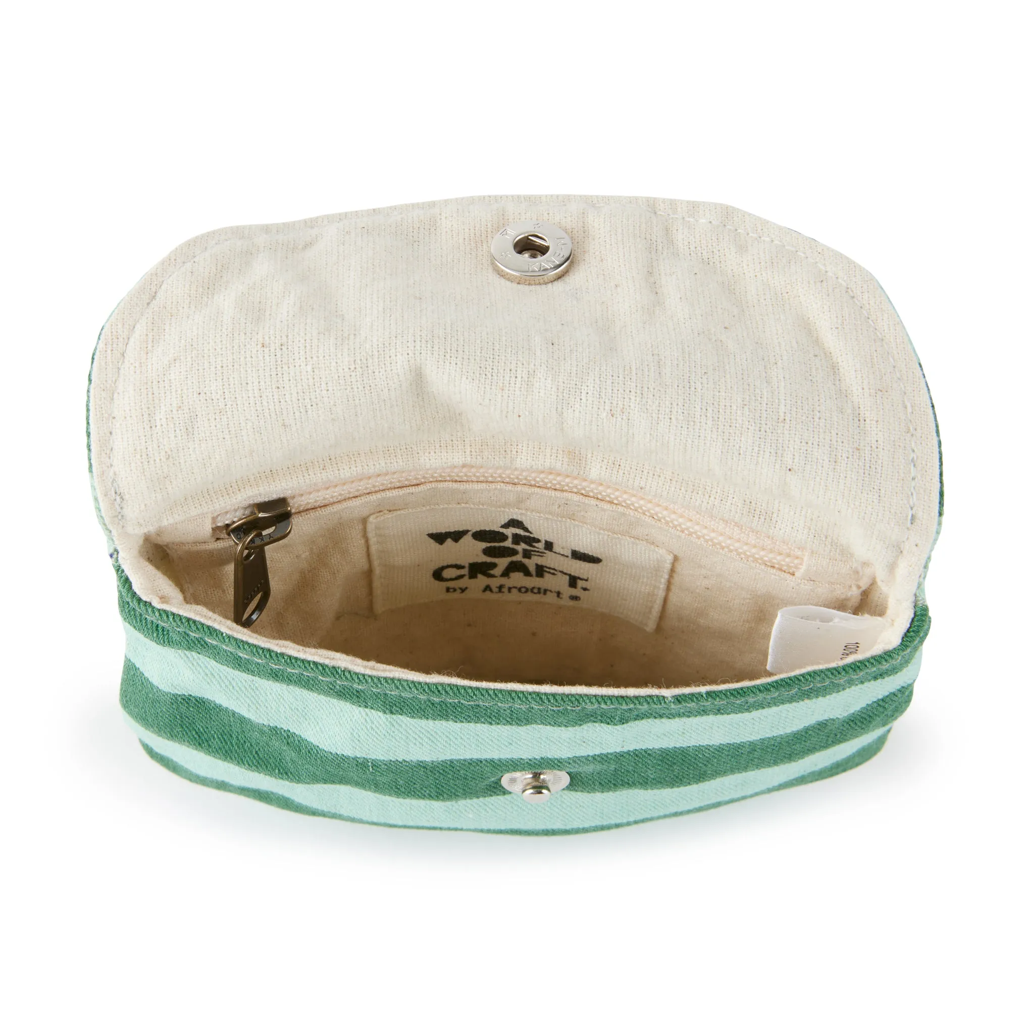 Randa Striped Cotton Purse - Green/ Light Green sold by Moma product image thumbnail 3