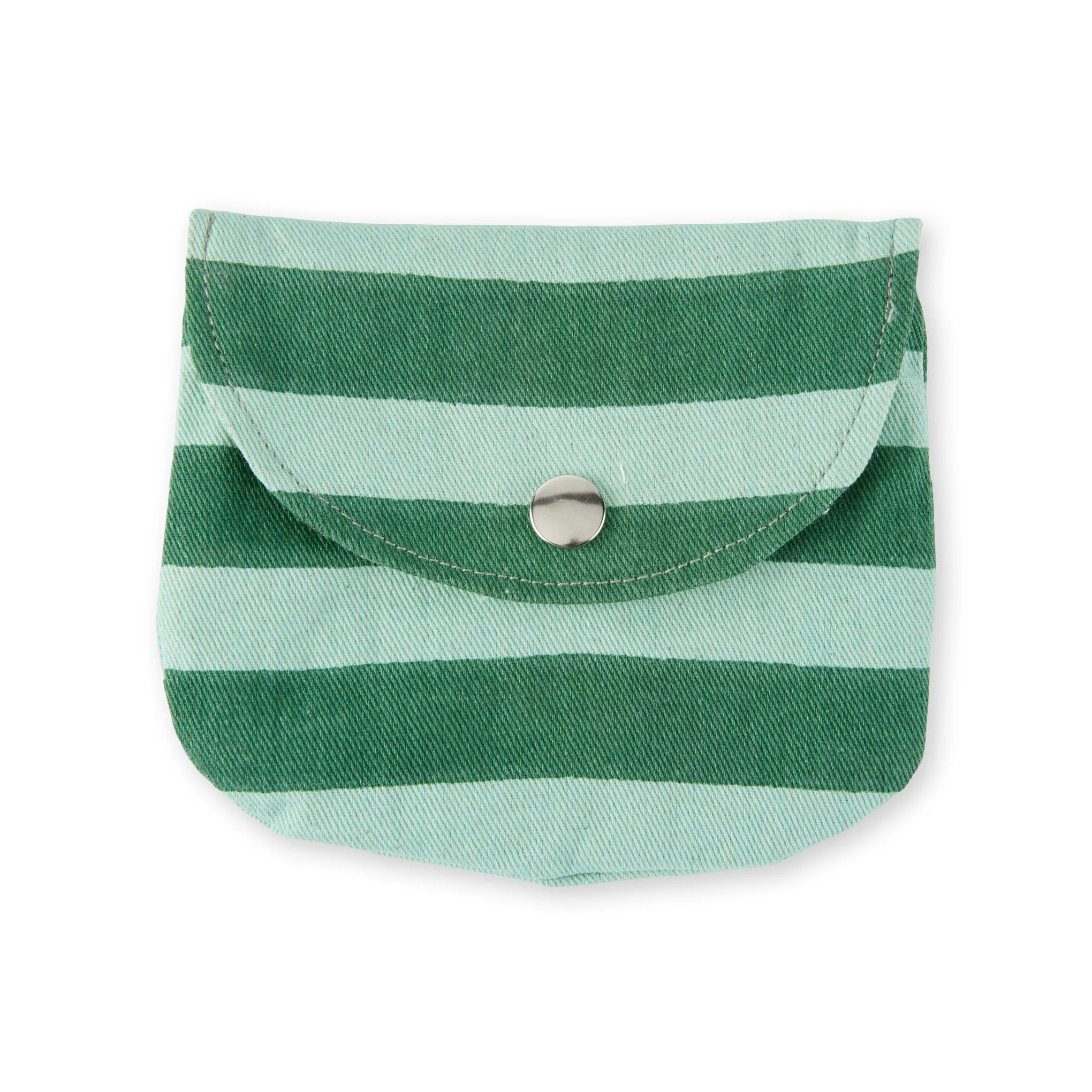 Randa Striped Cotton Purse - Green/ Light Green sold by Moma