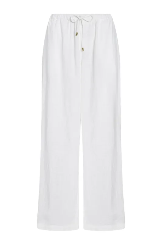 Tuscany Pant - White sold by Monday Swimwear