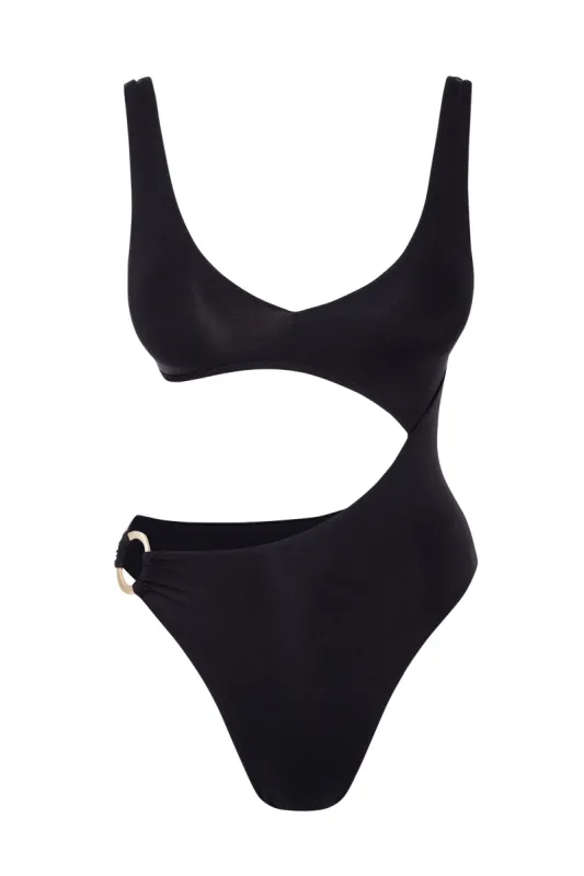 St. Barth's One Piece - Black sold by Monday Swimwear