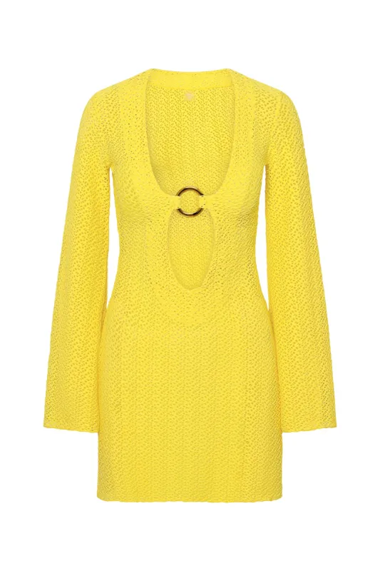 Montego Mini Dress - Citrus Crochet sold by Monday Swimwear
