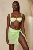 South Beach Sarong - Honeydew Crinkle Linen sold by Monday Swimwear