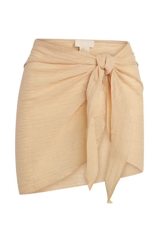 South Beach Sarong - Raffia Crinkle Linen sold by Monday Swimwear