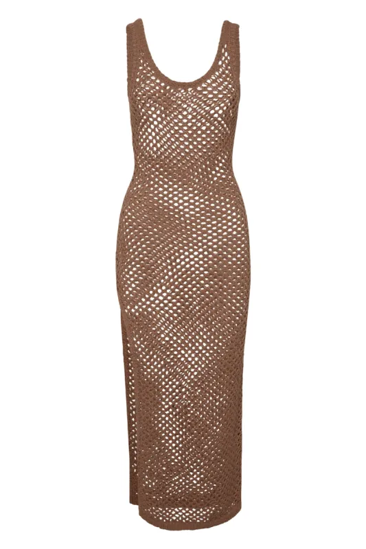 Hamptons Dress - Husk Crochet sold by Monday Swimwear