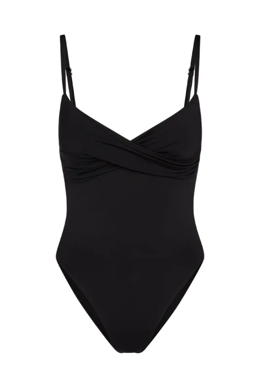 Bordeaux One Piece - Black sold by Monday Swimwear