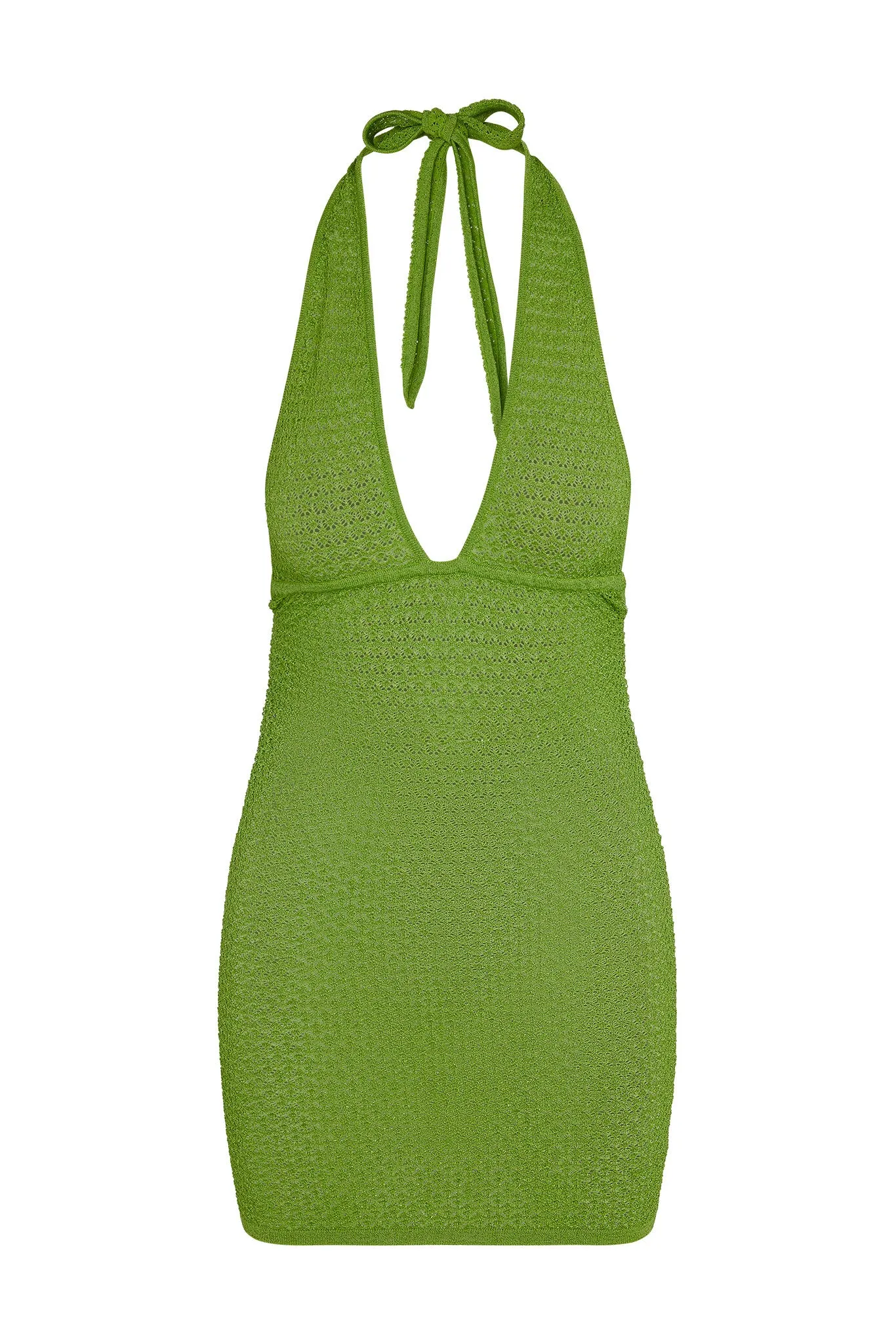 Catania Mini Dress - Cypress Lurex Lace Crochet sold by Monday Swimwear