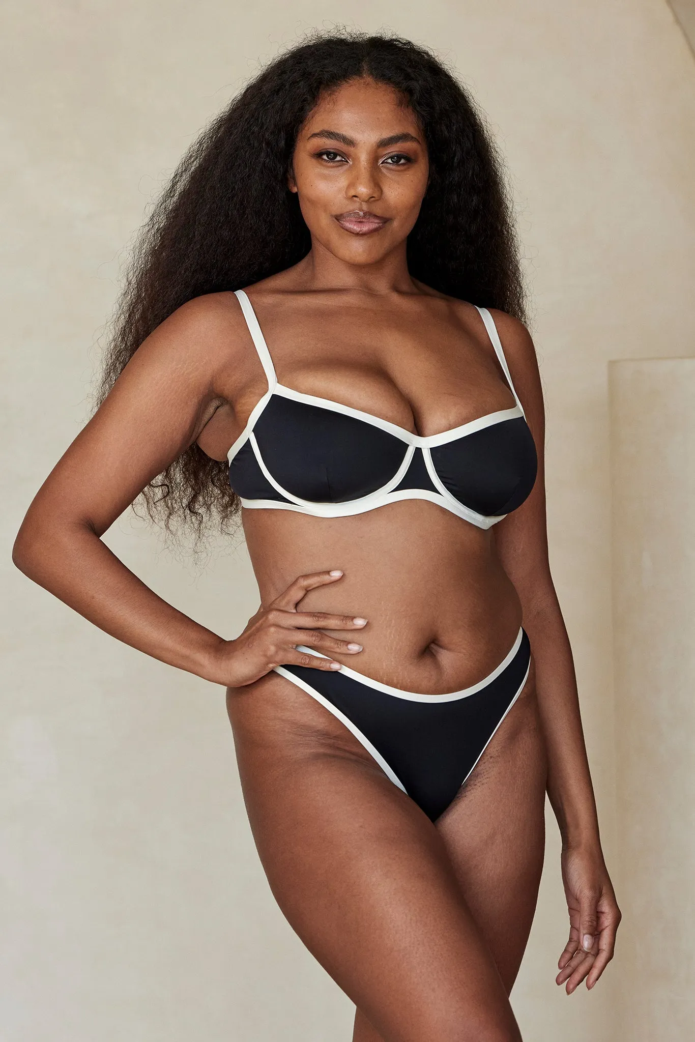 Somerset Bottom - Black/Ivory sold by Monday Swimwear product image thumbnail 3