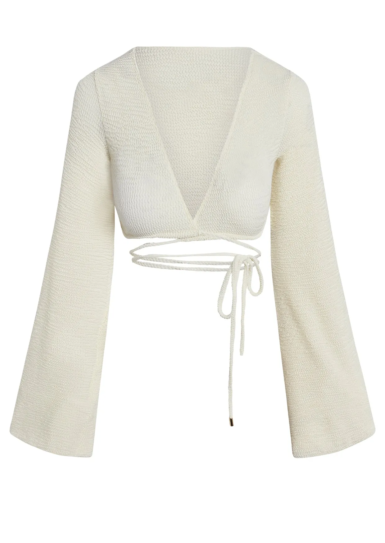 Azores Top - Ivory Crinkle sold by Monday Swimwear