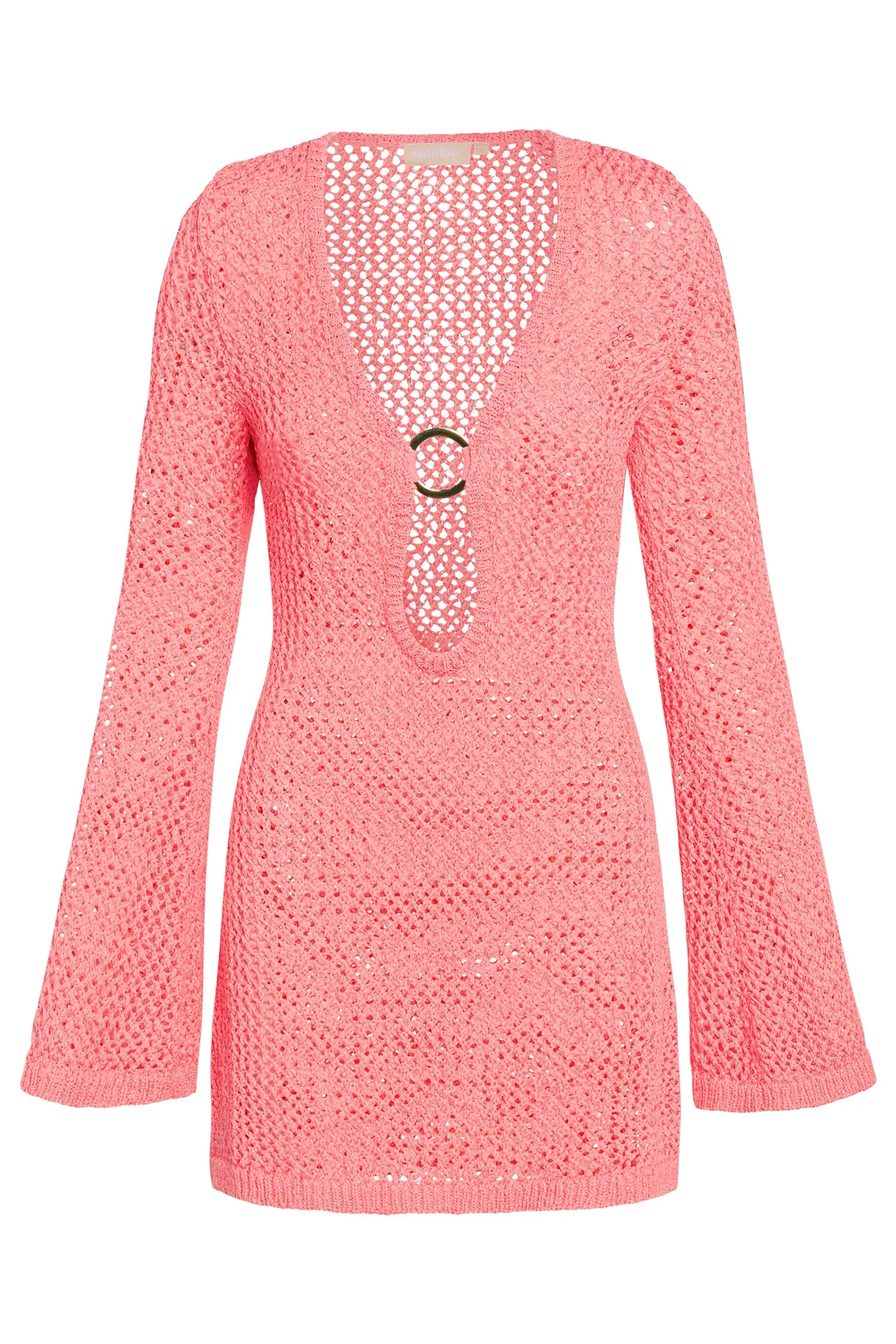 Montego Mini Dress - Guava Petit Crochet sold by Monday Swimwear