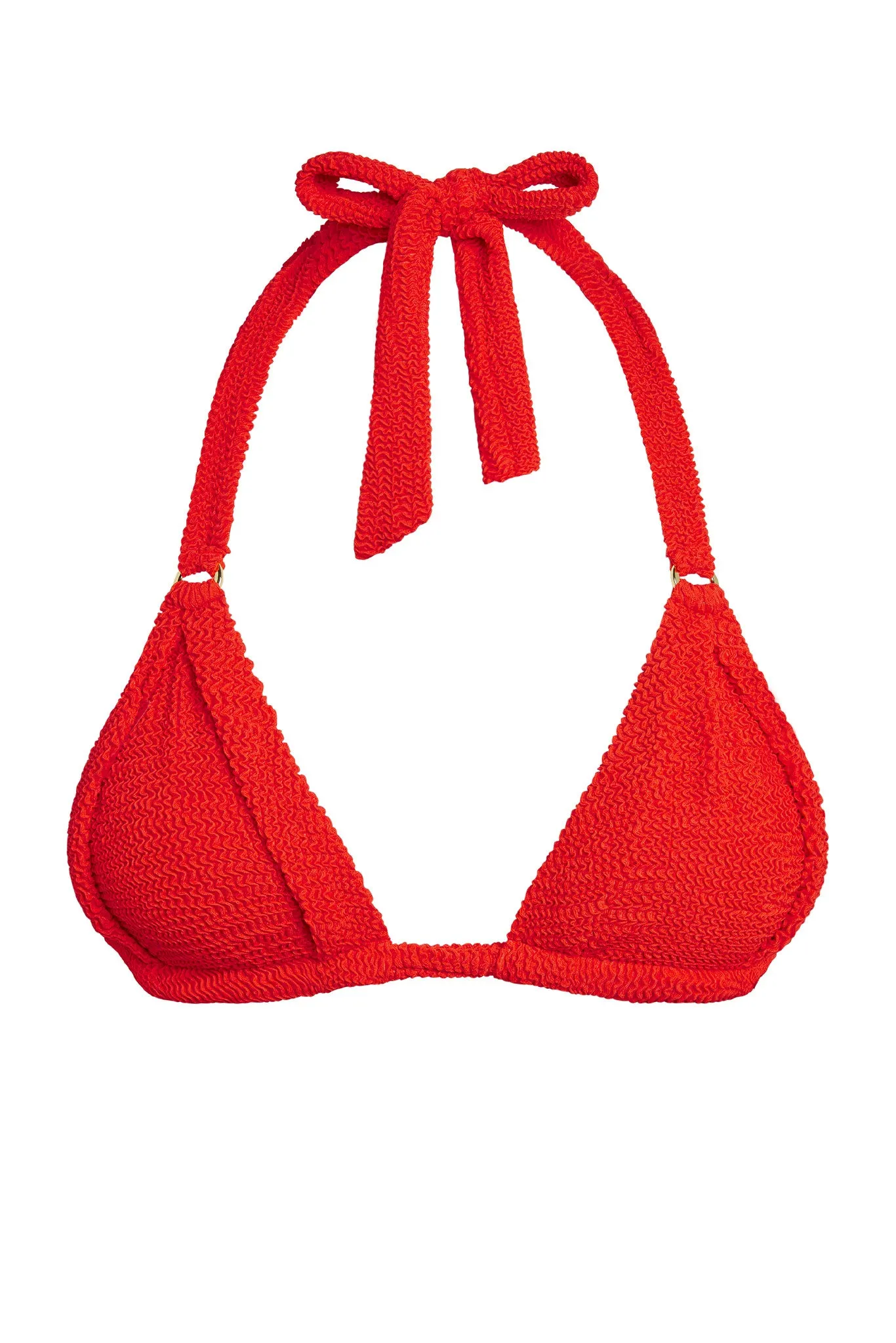 Morocco Top - Chili Pepper Crinkle sold by Monday Swimwear