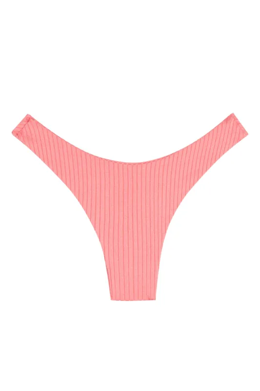 Byron Bottom - Guava Wide Rib sold by Monday Swimwear