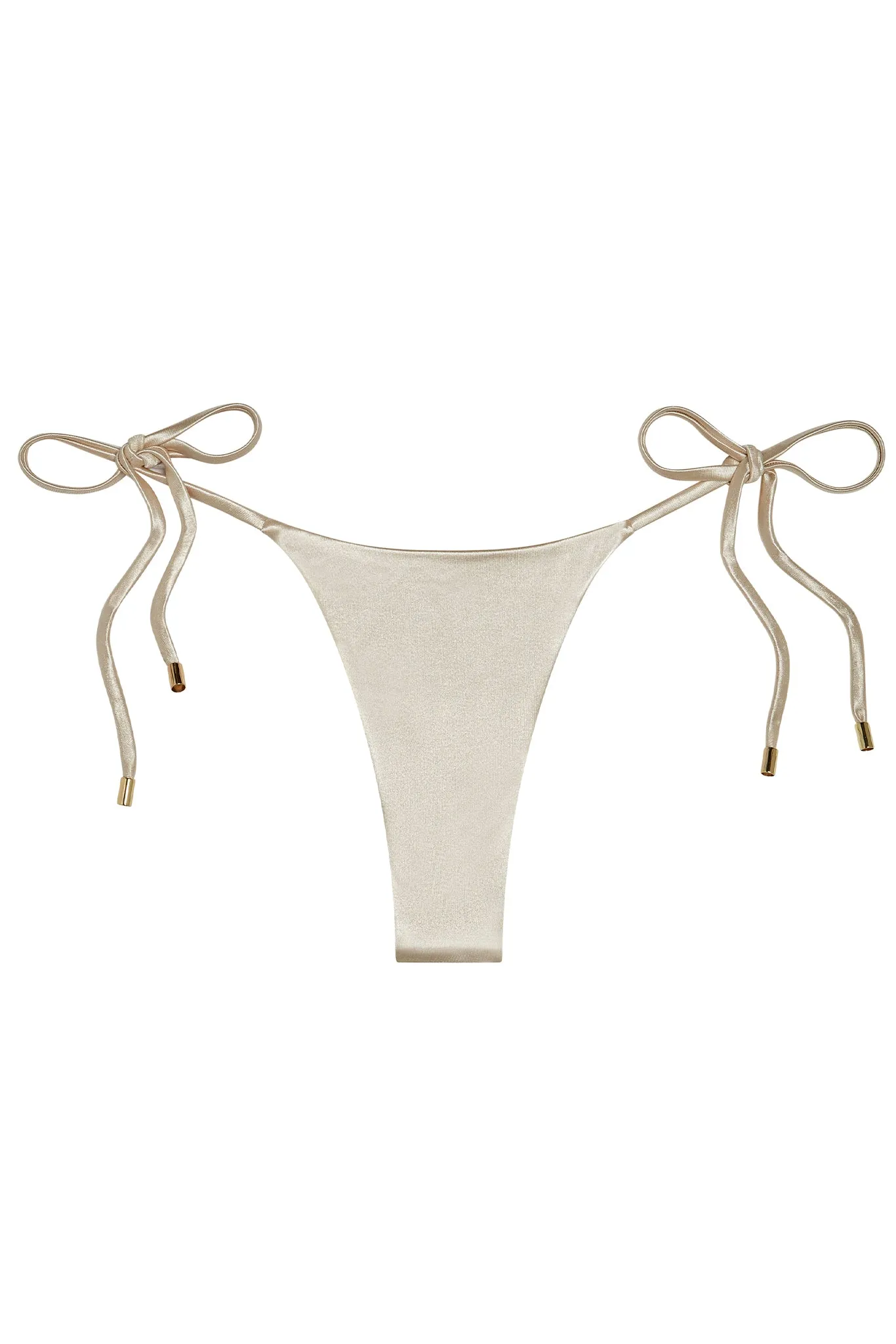 Palma Bottom - Champagne Shiny Jersey sold by Monday Swimwear