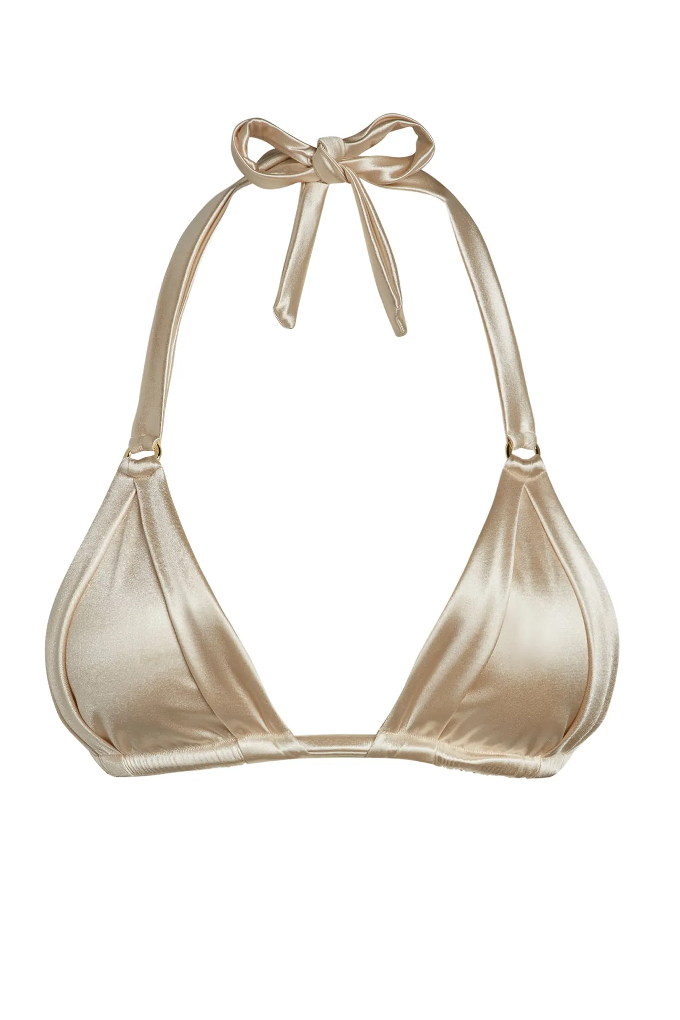 Morocco Top - Champagne Shiny Jersey sold by Monday Swimwear