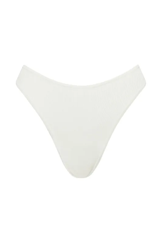 Bel Air Knitwear Bottom - White Rib sold by Monday Swimwear