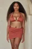 Cayman Skirt - Copper Wide Rib sold by Monday Swimwear
