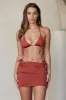 Cayman Skirt - Copper Wide Rib sold by Monday Swimwear