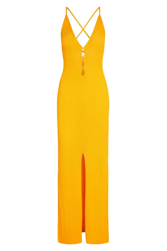 Ramatuelle Dress - Mango Hatch Jacquard sold by Monday Swimwear