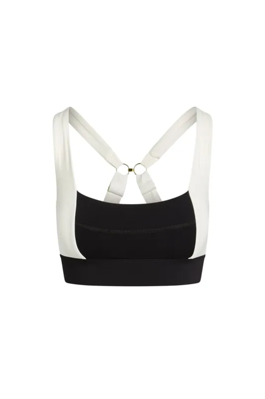Arches “The Tash Bra” - Black/Ivory sold by Monday Swimwear