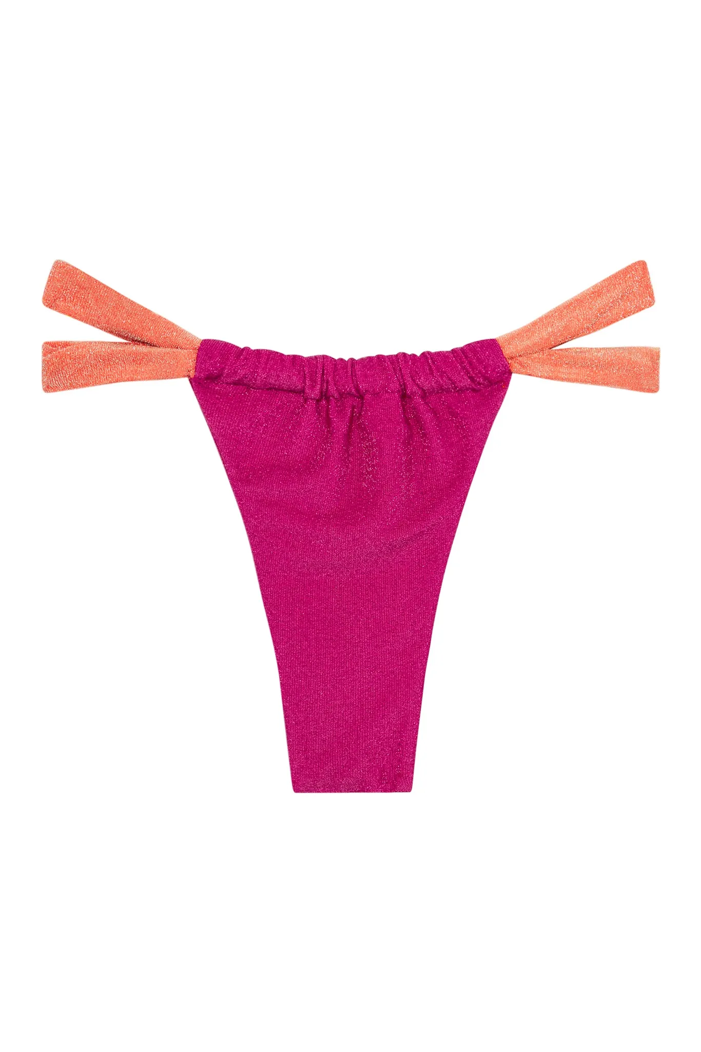Malta Bottom - Sun Kissed / Fuchsia Berry Shimmer sold by Monday Swimwear