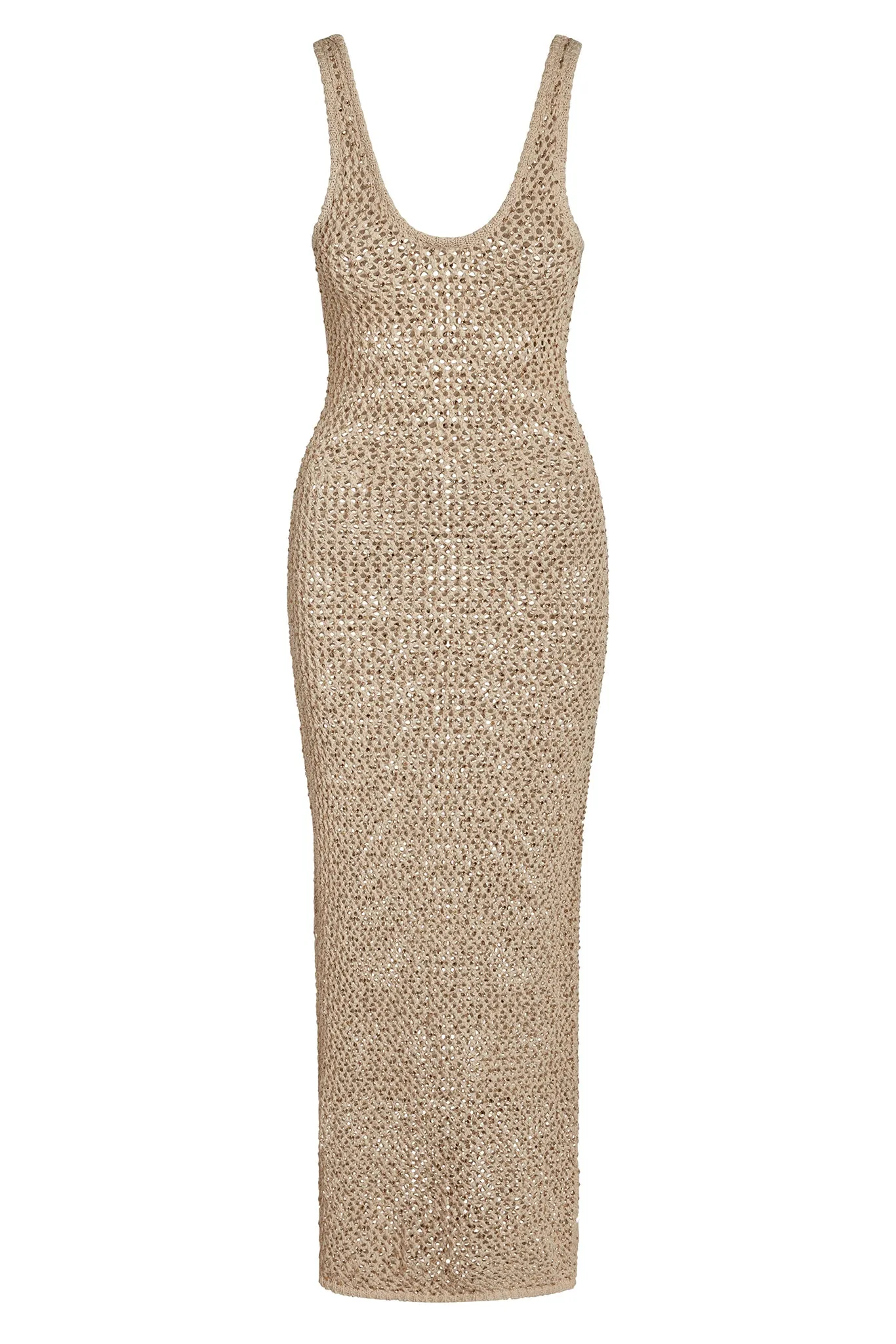 Hamptons Dress - Champagne Diamond Crochet sold by Monday Swimwear