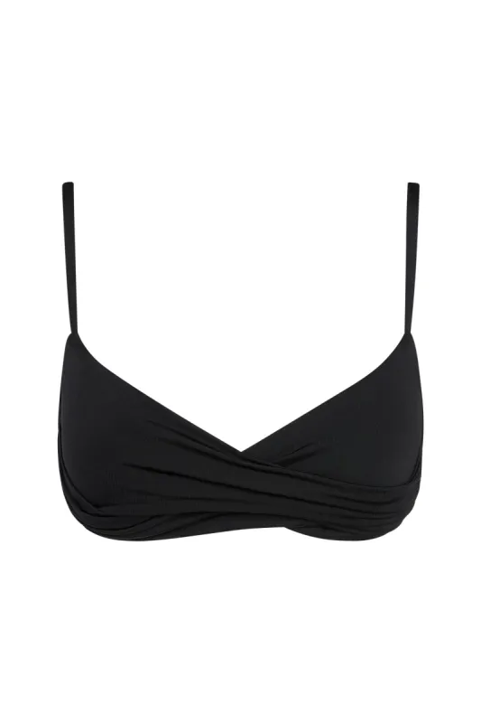 Bordeaux Top - Black sold by Monday Swimwear