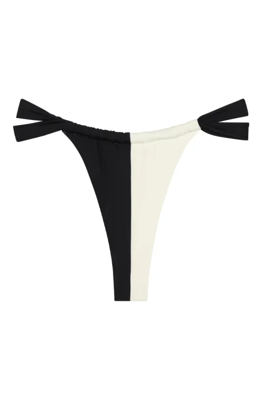 Malta Bottom - Black/Ivory sold by Monday Swimwear