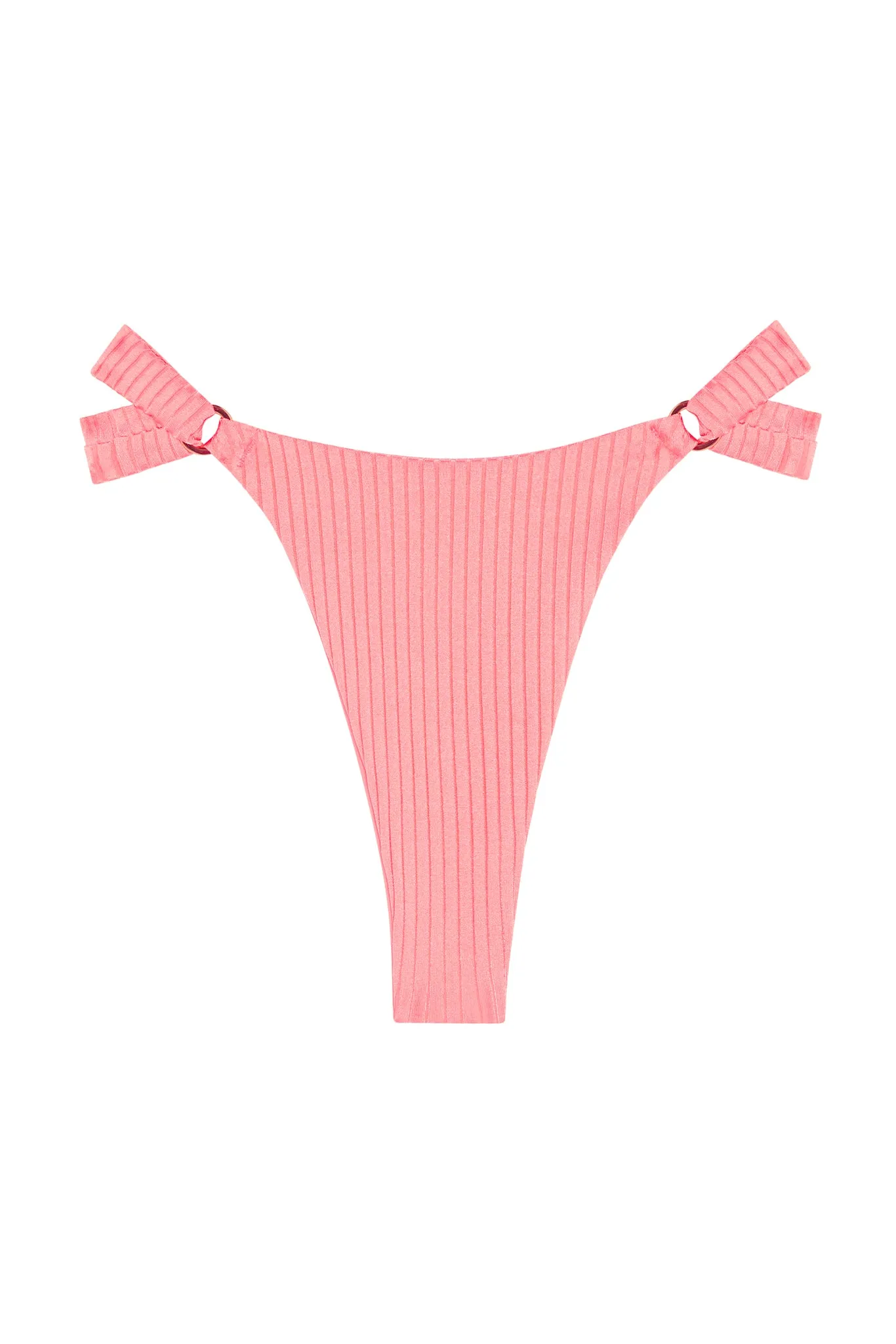 Morocco Bottom - Guava Wide Rib sold by Monday Swimwear