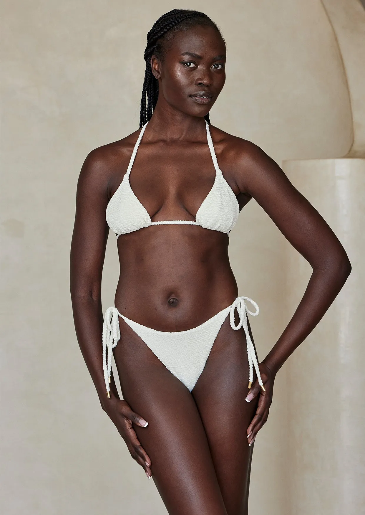 Palma Bottom - Ivory Crinkle sold by Monday Swimwear product image thumbnail 5