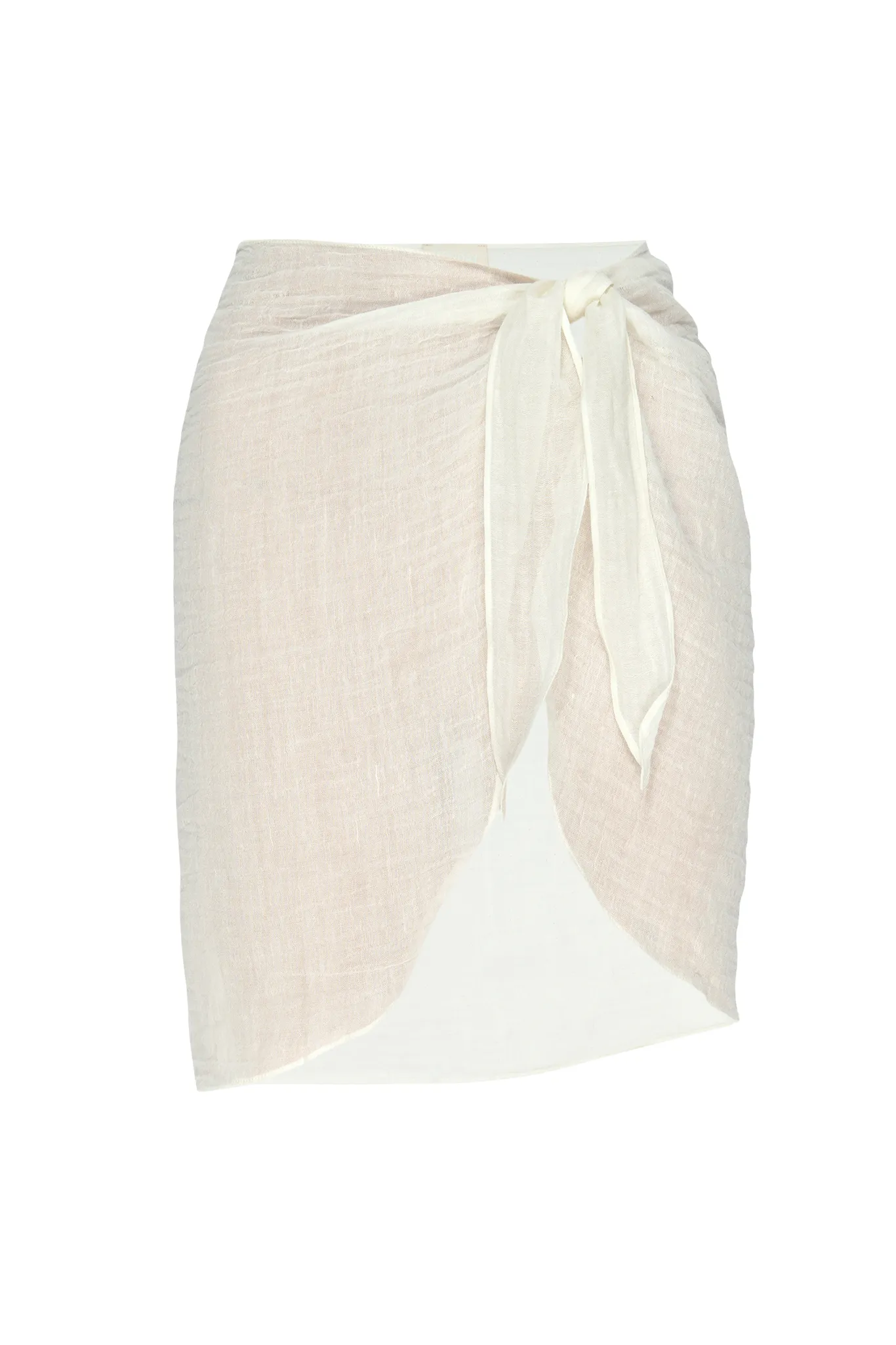 South Beach Sarong - Ivory Crinkle sold by Monday Swimwear