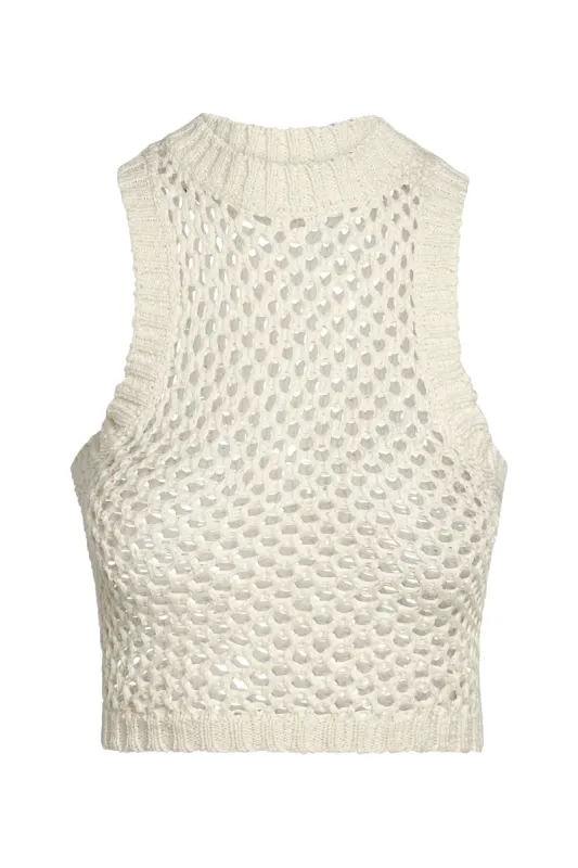 Key West Top - Ivory Petit Crochet sold by Monday Swimwear