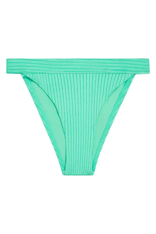 Santorini Bottom - Turquoise Wide Rib sold by Monday Swimwear