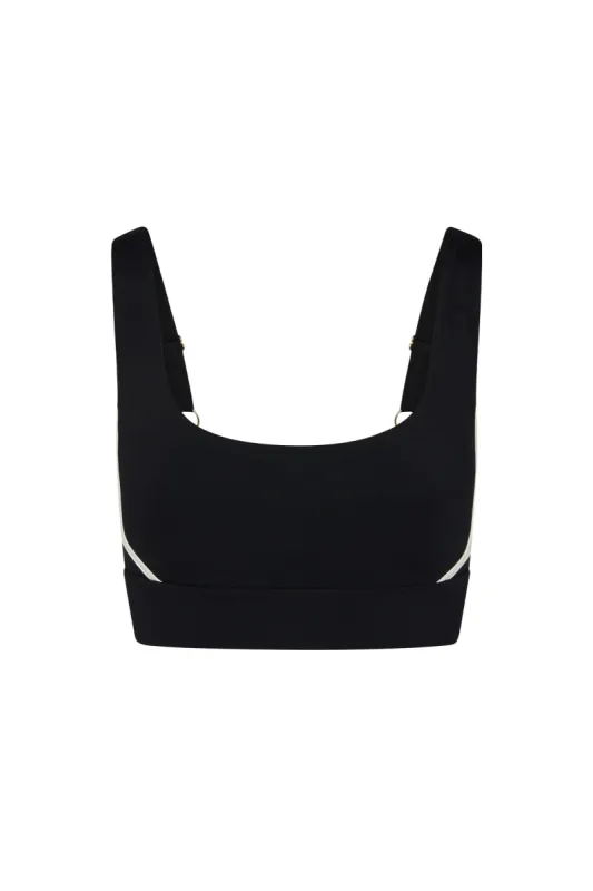 Denali “The Devin Bra” - Black/Ivory sold by Monday Swimwear