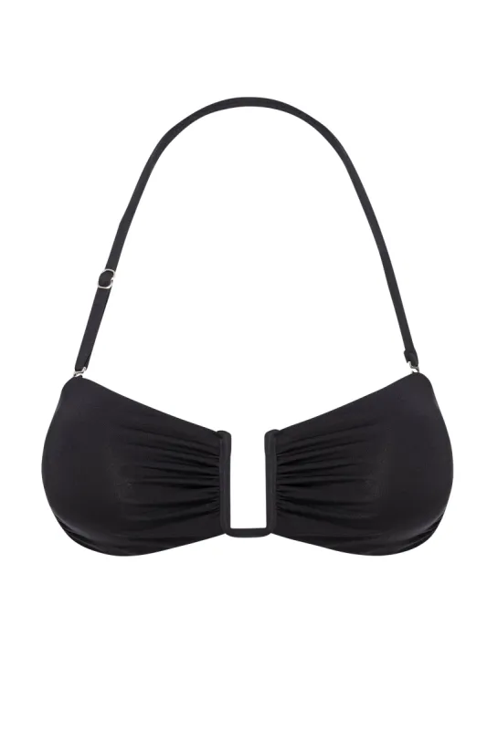 St. Martinique Bandeau - Black made by Monday Swimwear