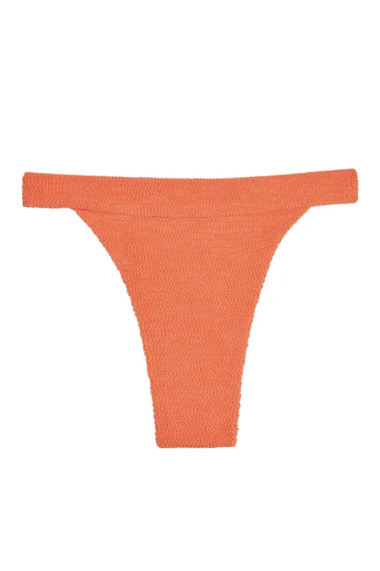 Argentina Bottom - Summer Peach Crinkle sold by Monday Swimwear