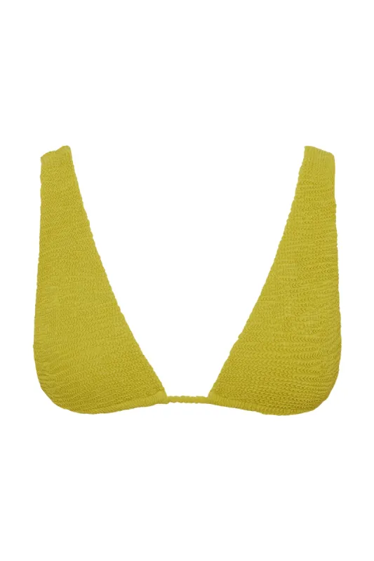 Palm Springs Top - Lemongrass Crinkle sold by Monday Swimwear