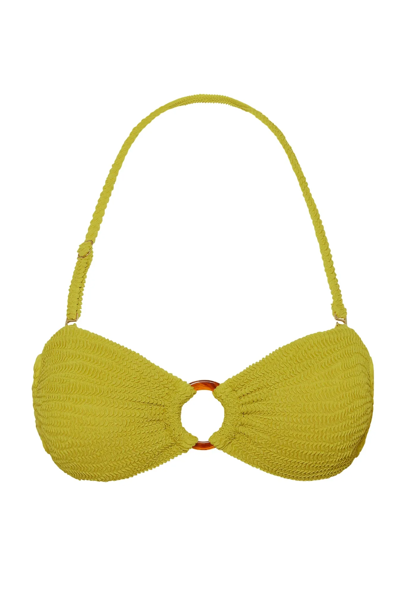 Costa Rica Top - Lemongrass Crinkle sold by Monday Swimwear