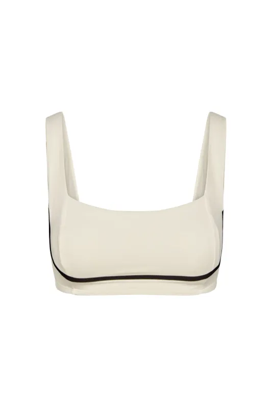 Zion Bra - Ivory/Black sold by Monday Swimwear