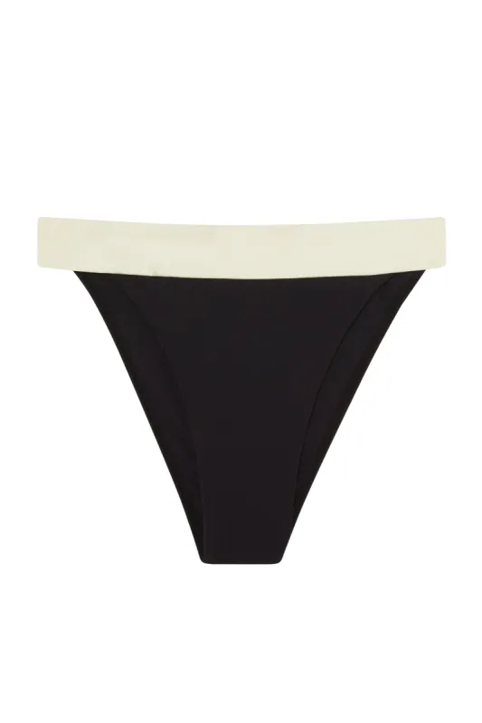 Argentina Bottom - Black/Ivory sold by Monday Swimwear