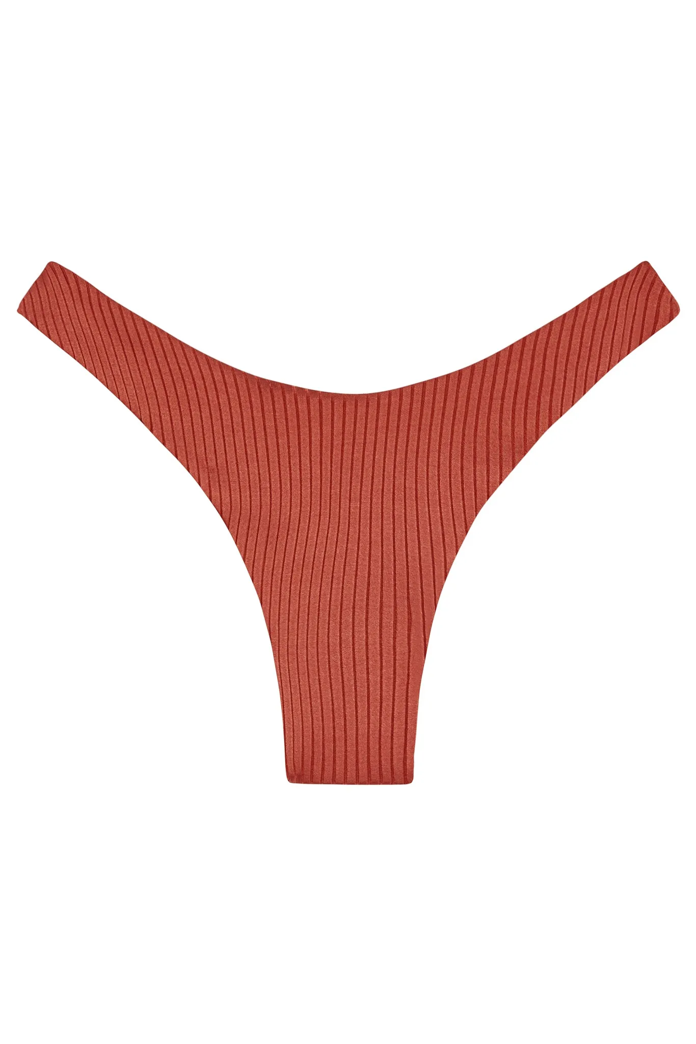 Byron Bottom - Copper Wide Rib sold by Monday Swimwear