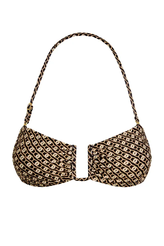 St. Martinique Bandeau - Geo Lynx made by Monday Swimwear