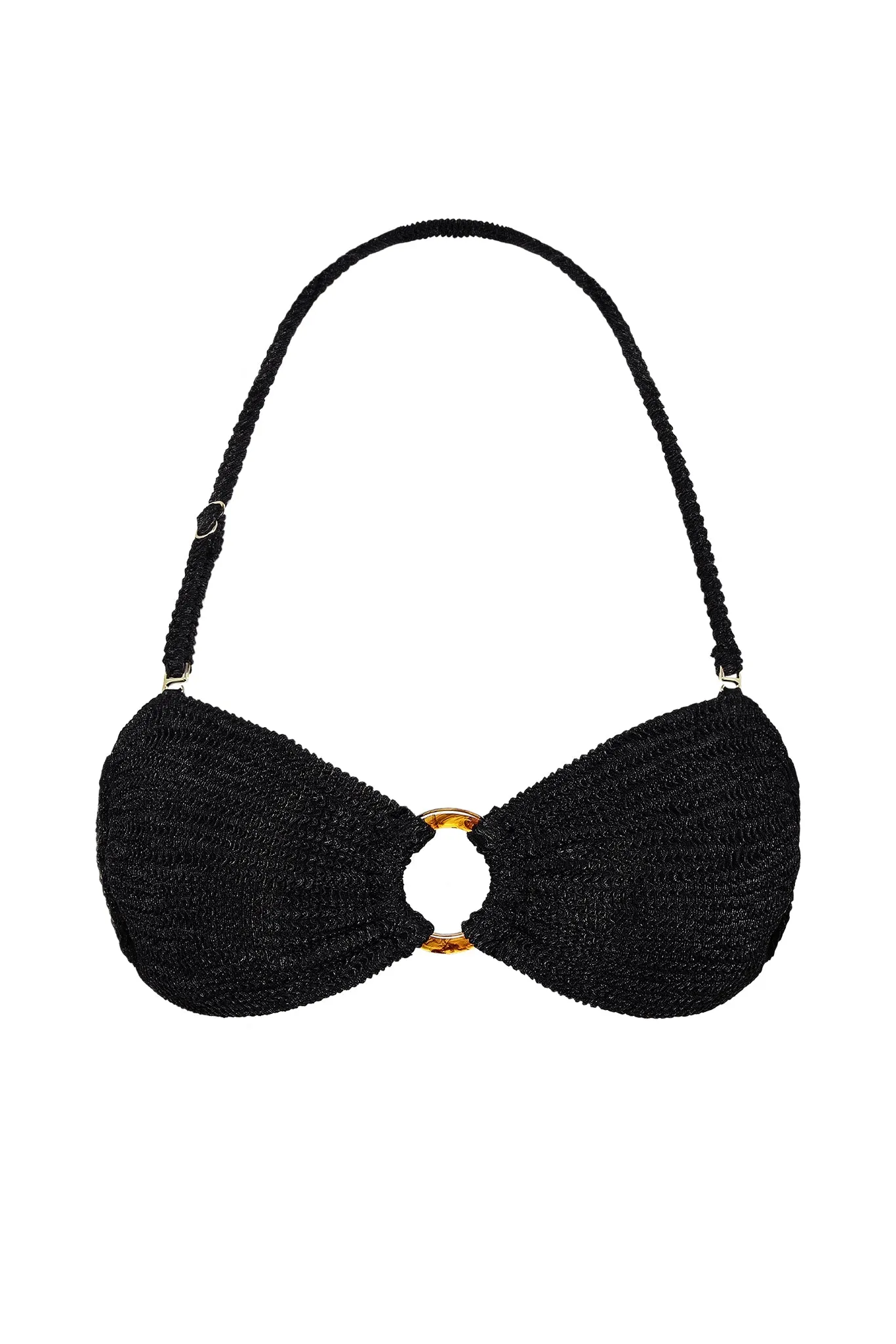 Costa Rica Top - Black Crinkle sold by Monday Swimwear