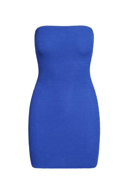 Bimini Dress - Cobalt Crinkle sold by Monday Swimwear