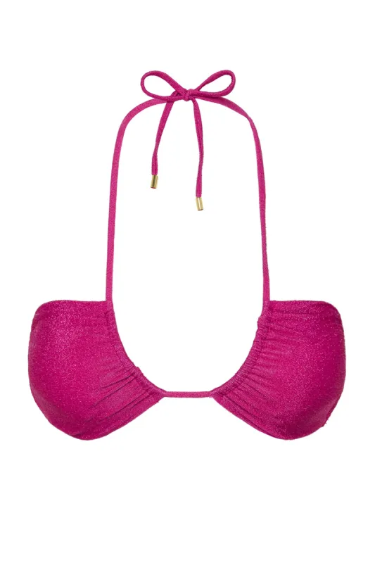 Copacabana Top - Fuchsia Berry Shimmer sold by Monday Swimwear