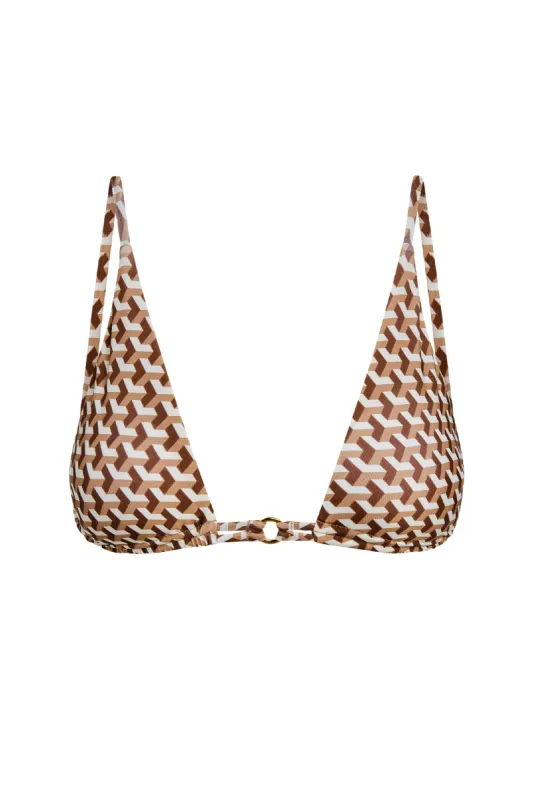 Havana Top - Husk Geo sold by Monday Swimwear