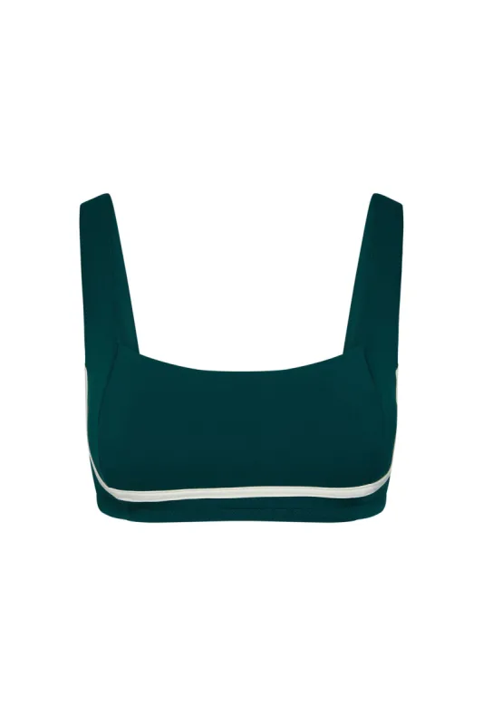 Zion Bra - Evergreen/Ivory sold by Monday Swimwear