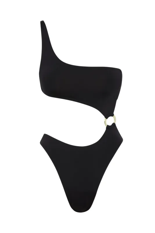 Vera One Piece - Black sold by Monday Swimwear