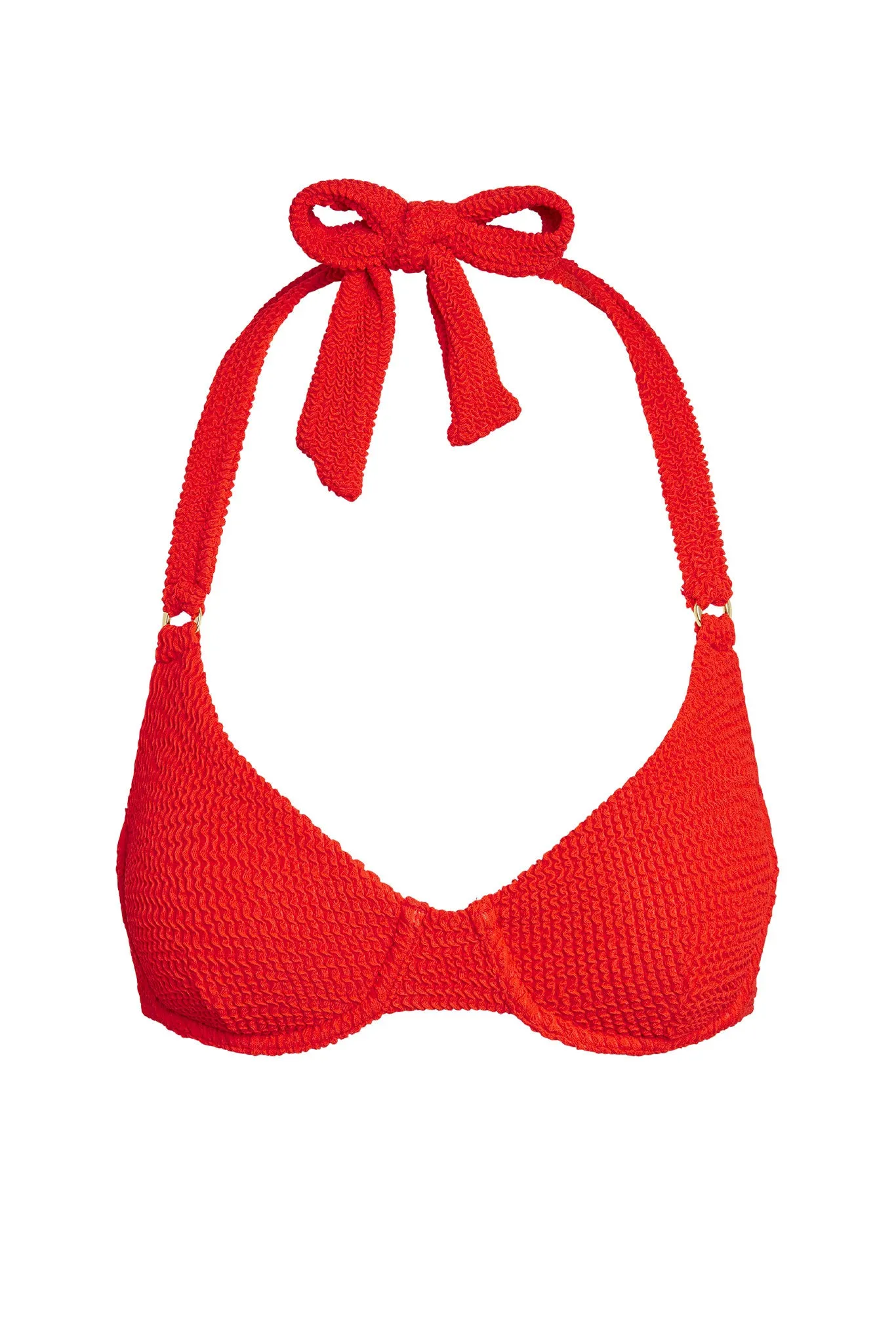 Honolulu Top - Chili Pepper Crinkle sold by Monday Swimwear